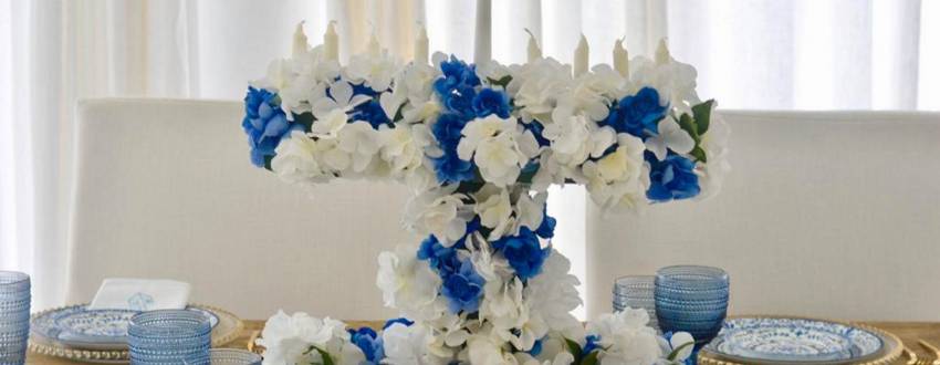 How To Make A Stunning Floral Menorah For Chanukah