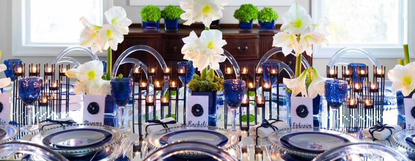 The Ultimate Blue and Silver Chanukah Table