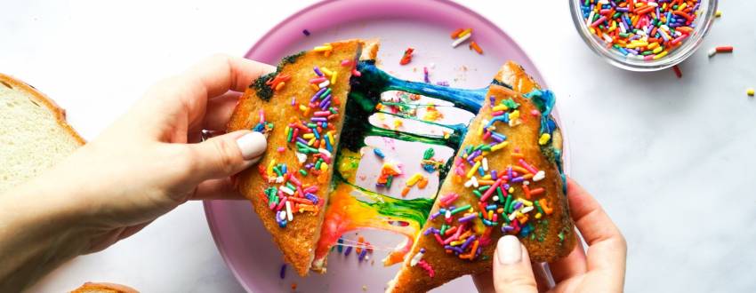 Play Date Week: Rainbow Grilled Cheese Sandwiches