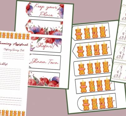 The Most Beautiful Rosh Hashanah Gift Tags, Bookmarks, and More! (Free Downloads!)