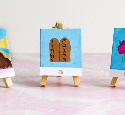 How to Make the Cutest Mini Place Card Paintings for Shavuot