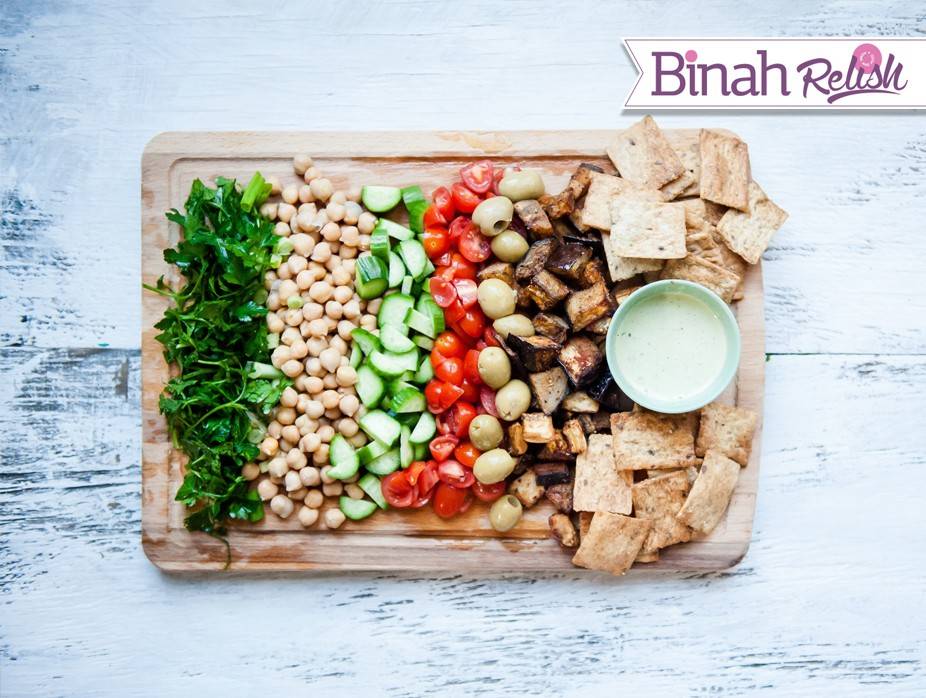 Israeli Cobb Salad with Tahini Dressing