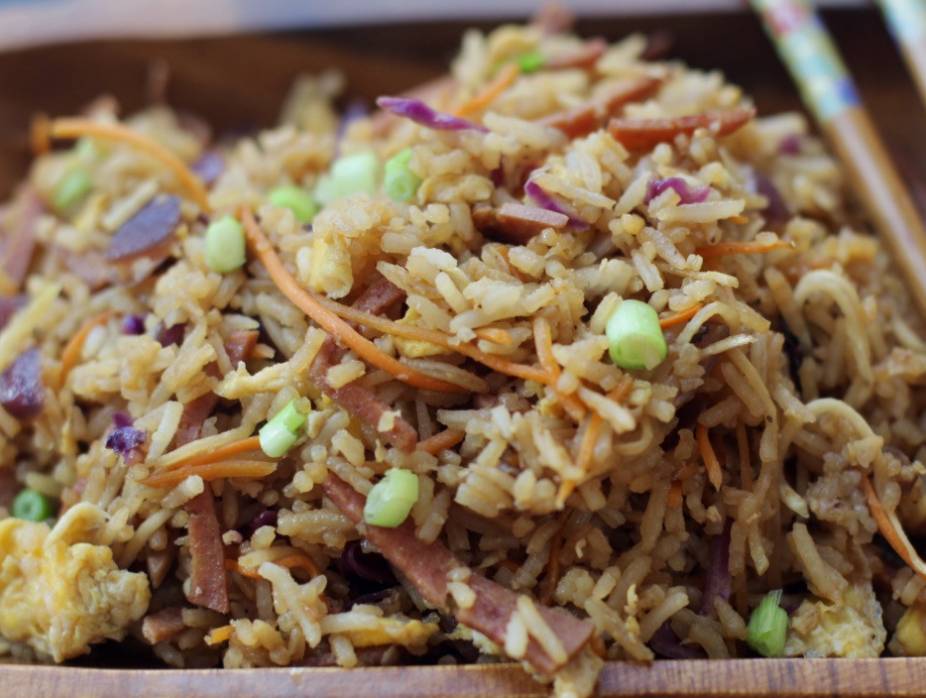 Hawaiian Style Fried Rice and Cabbage