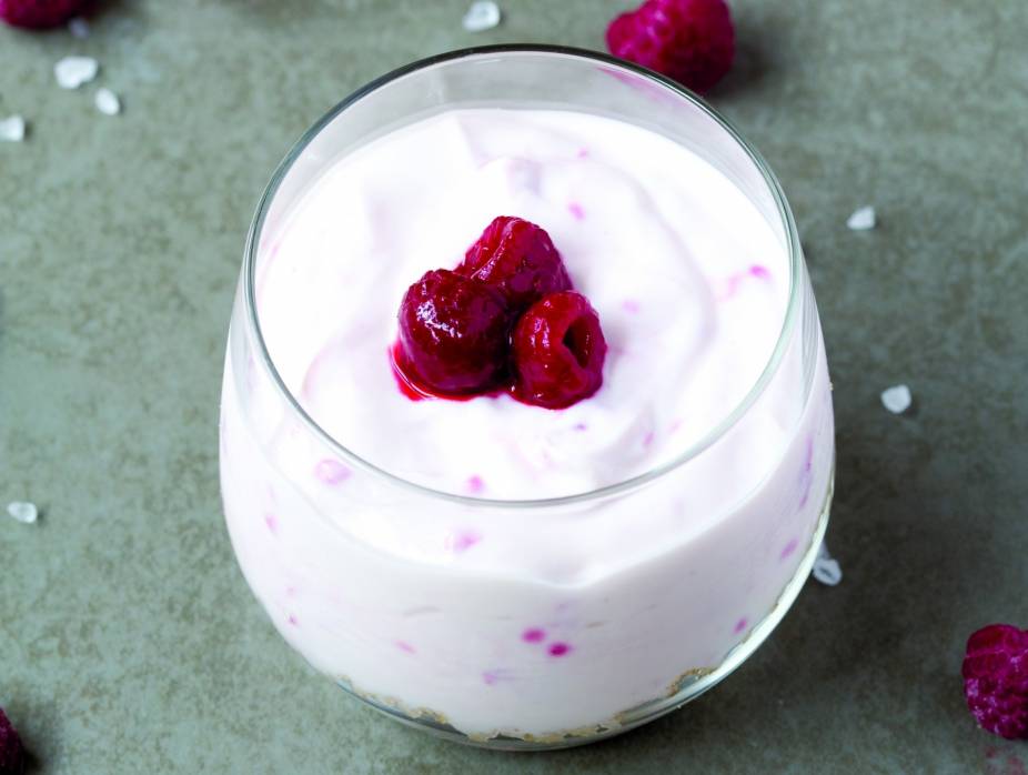 Raspberry Mousse with Coconut Flour Crust 