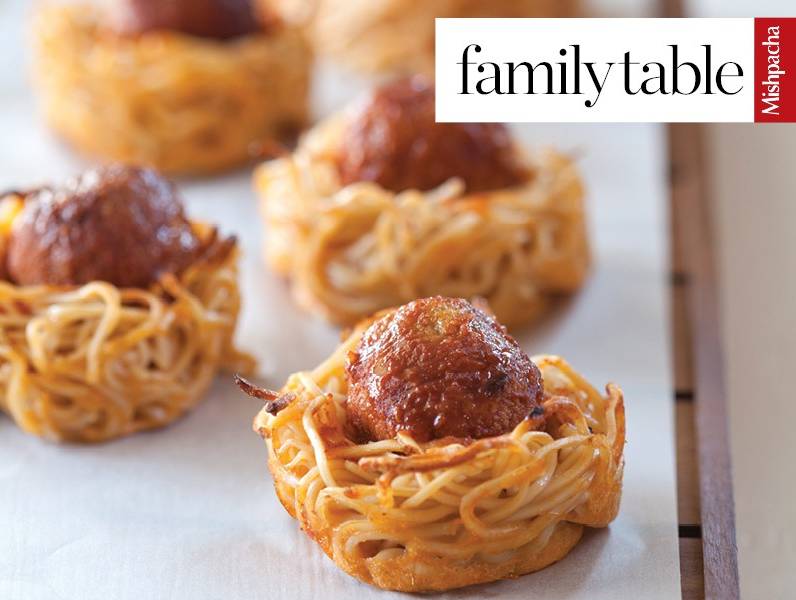 Meatballs in Spaghetti Nests