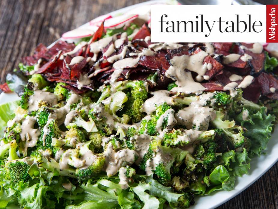 Charred Broccoli Salad with Crispy Pastrami