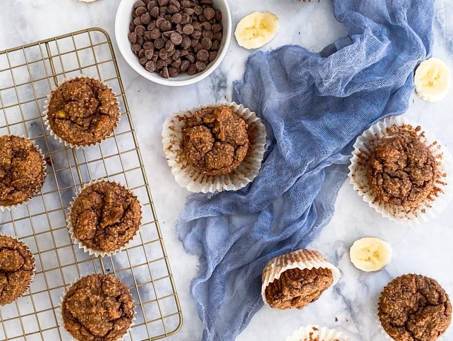 Chocolate Almond Banana Muffins for Passover