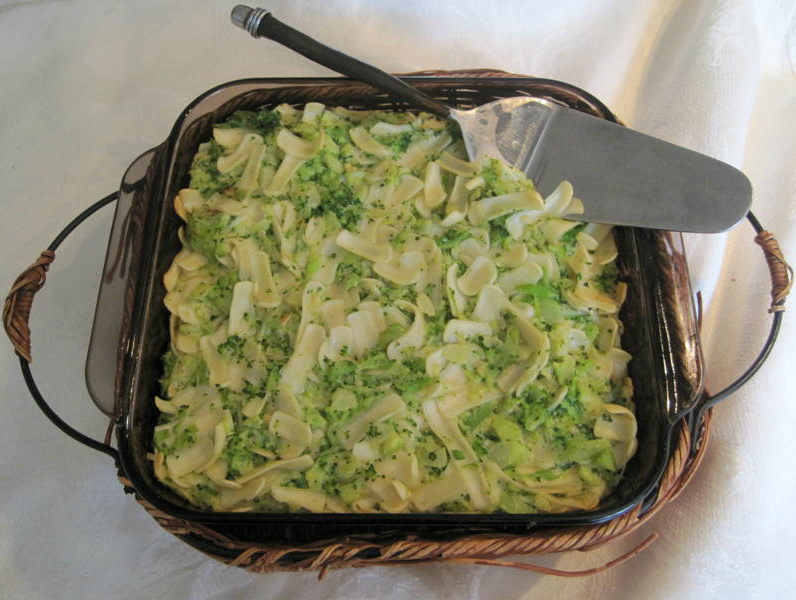 Passover Broccoli Noodle Kugel