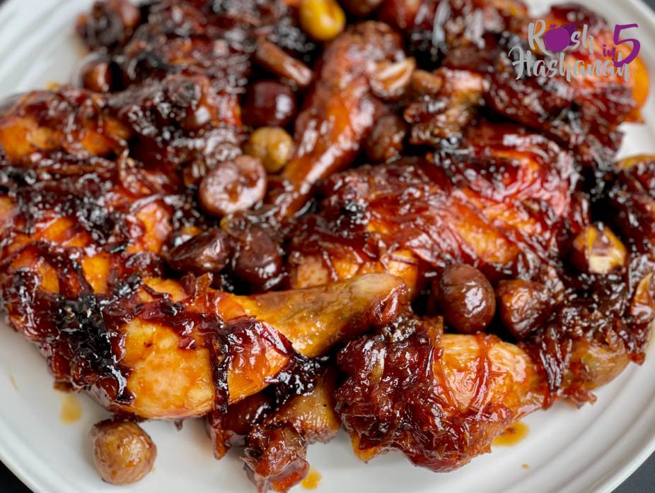 Caramelized Onion, Honey, and Chestnut Chicken