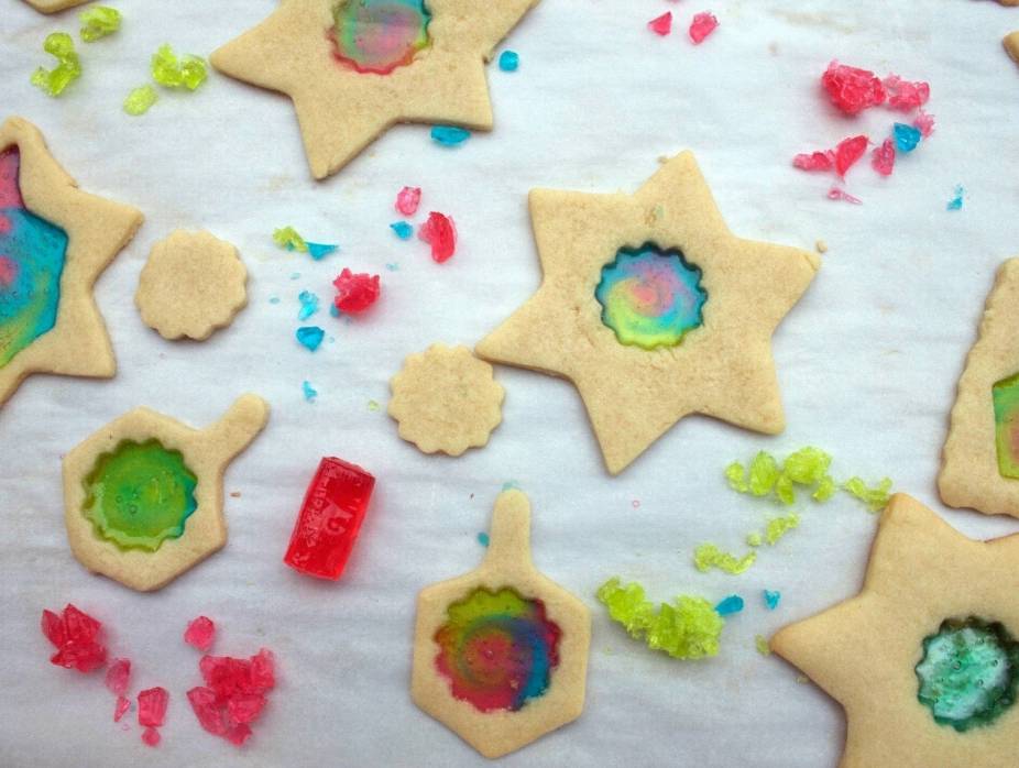 Chanukah Stained Glass Cookies