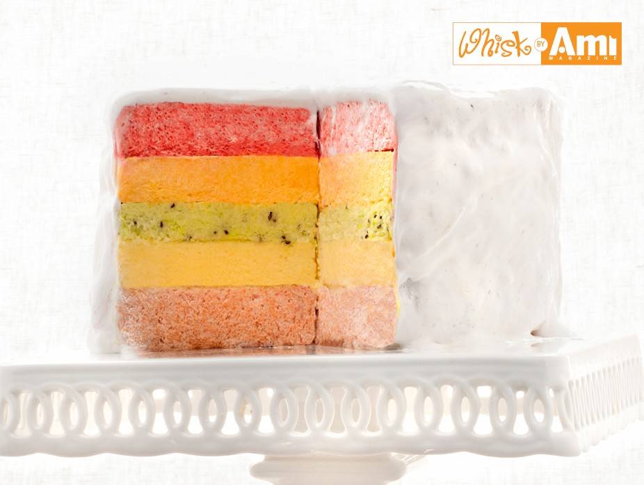 Frozen Rainbow Chiffon Cake