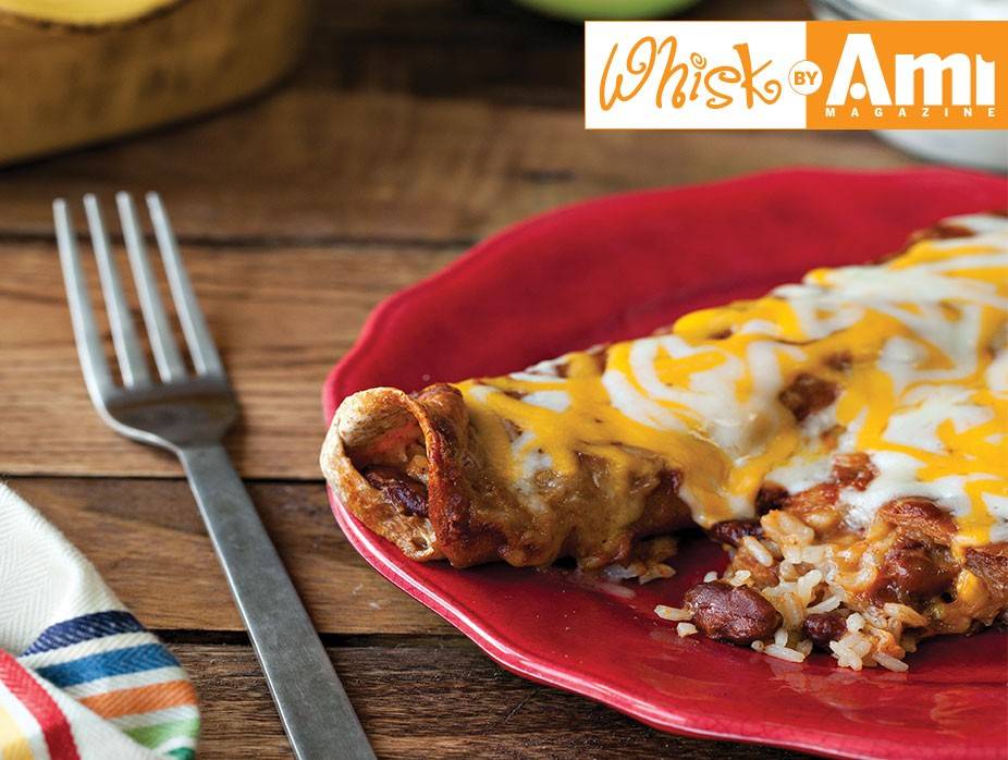 Rice and Cheese Enchiladas