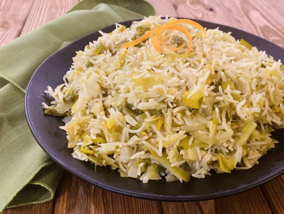 Rice Pilaf with Melted Leeks