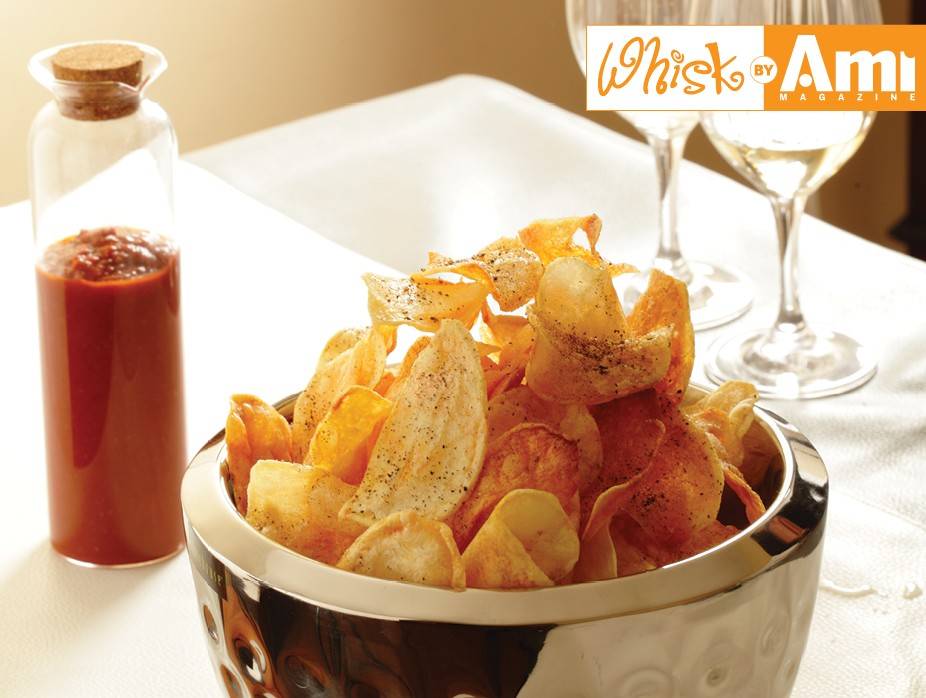 Salt, Pepper, and Vinegar Chips with Homemade Ketchup