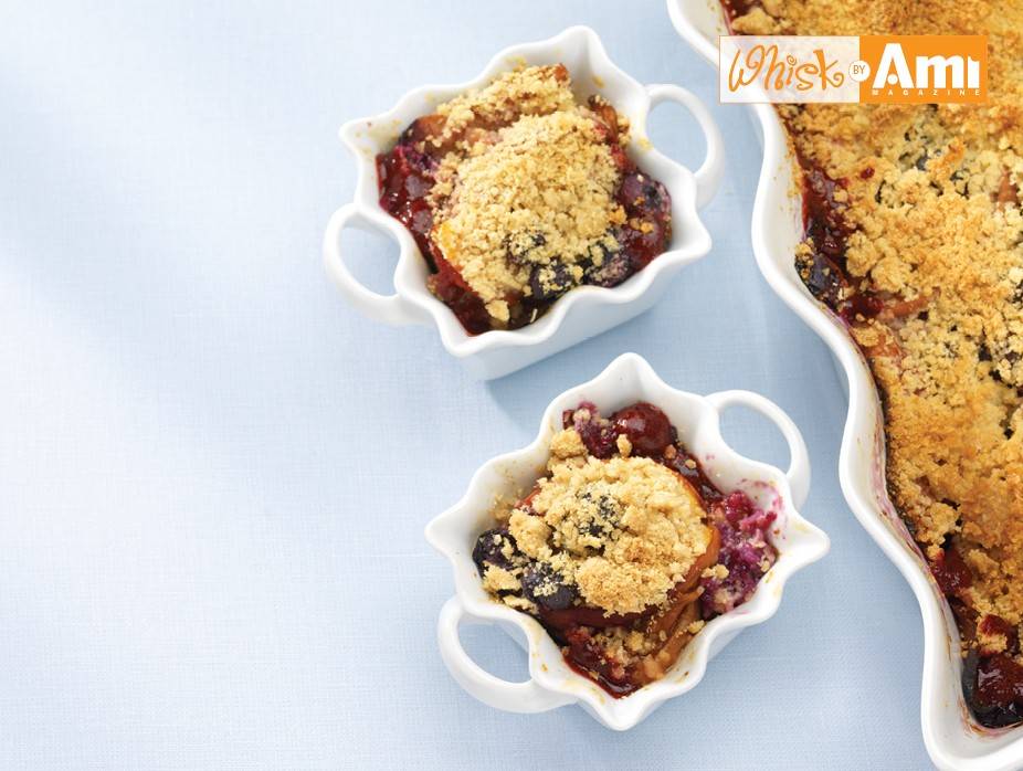 Sweet and Tangy Peach Blueberry Crisp