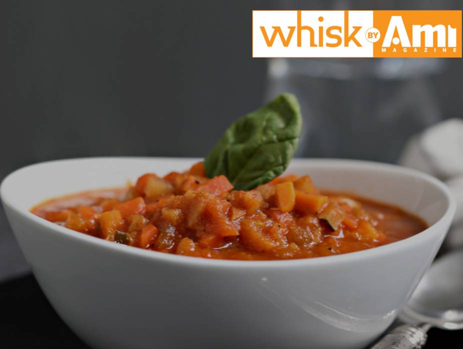 Tomato-Pepper Soup with Cannellini Beans