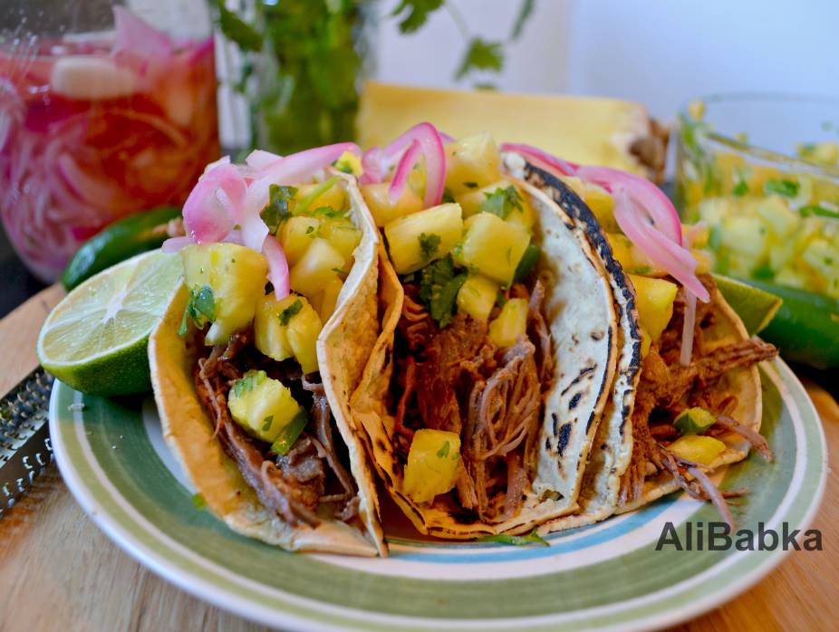 Tropical Pulled Beef Tacos