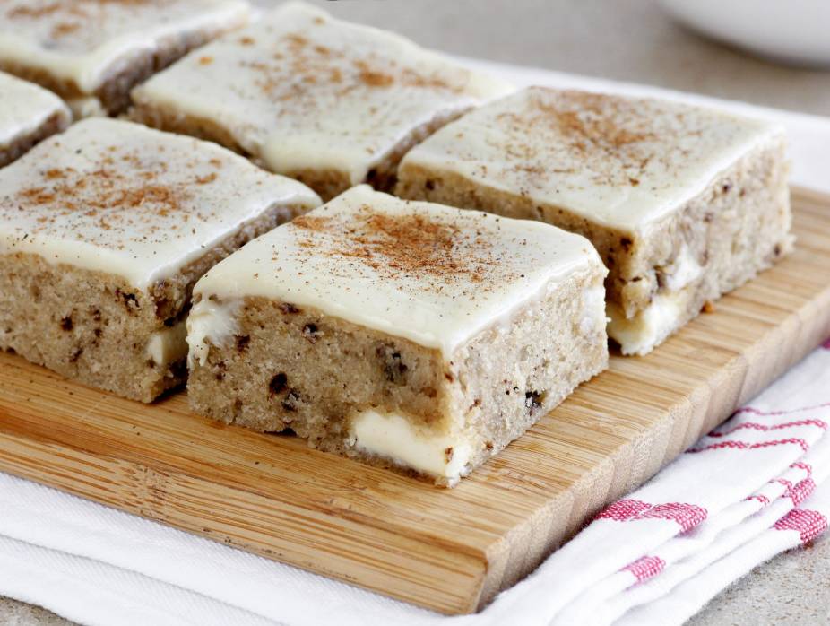 White-Chocolate Blondies with Coffee and Cinnamon