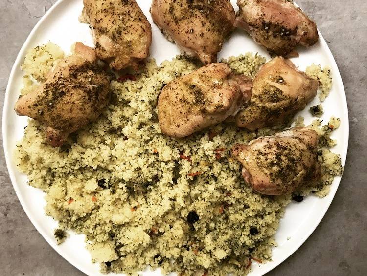 Za’atar Chicken Thighs with Herbed Couscous