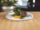 Lamb with Peas, Pesto, and Carrots
