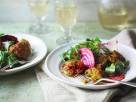Butternut Squash Falafels with Fig, Chioggia Beetroot & Chilli Oil