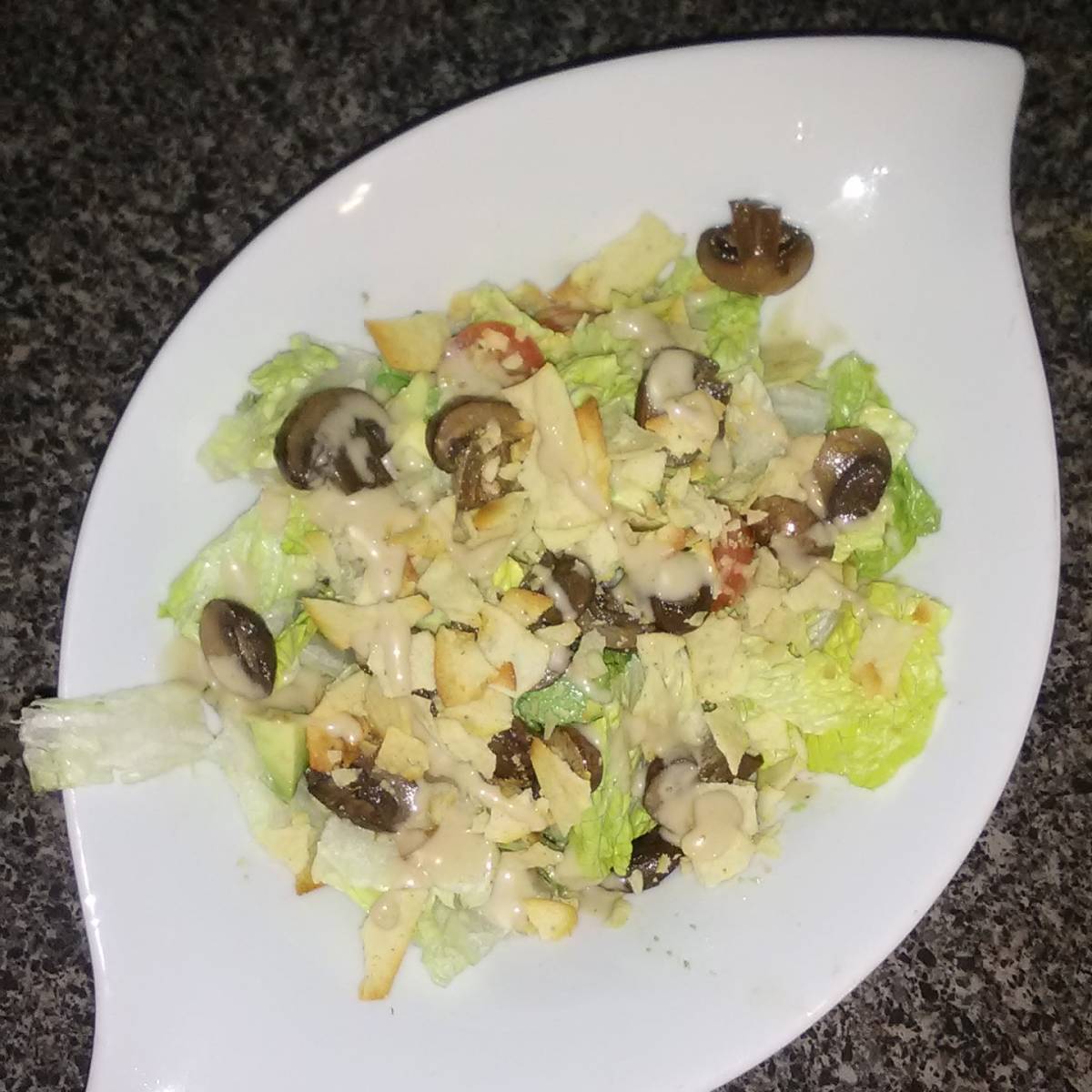 Retro Nish Nosh Salad with Mushroom Infused Dressing Recipe