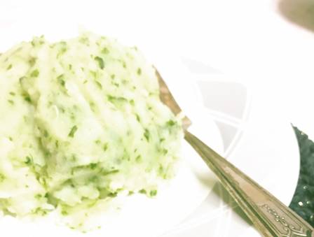 Cheesy Mashed Potato and Spinach