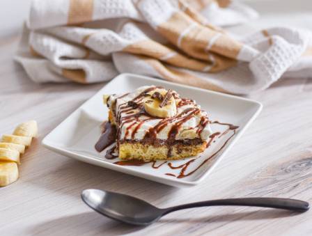 Passover Banana Split Ice Cream Cake