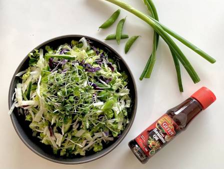 Asian Chopped Salad with Sesame Miso Vinaigrette