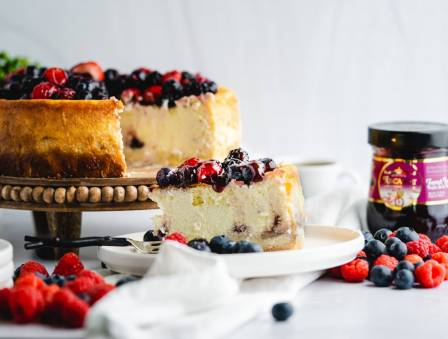 Italian-Style Berry Ripple Cheesecake