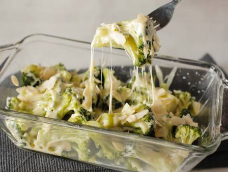 Cheesy Broccoli Almond Dish
