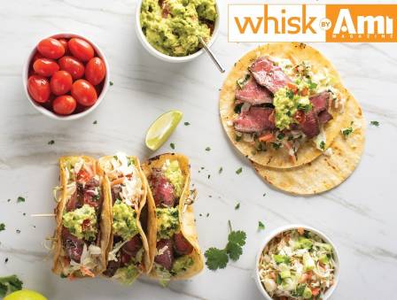 Citrus- and Chili-Marinated Steak Tacos with Lime Slaw