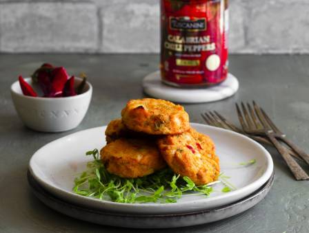 Spicy Hearts of Palm Cakes with Calabrian Chili Peppers