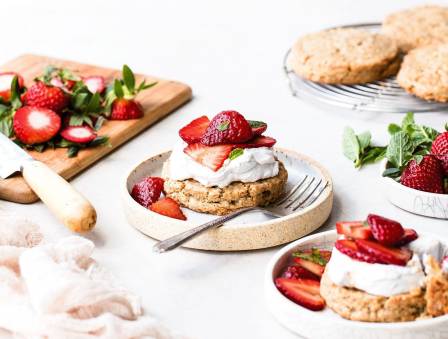 Vegan Strawberry Shortcakes (Gluten Free, Dairy Free)