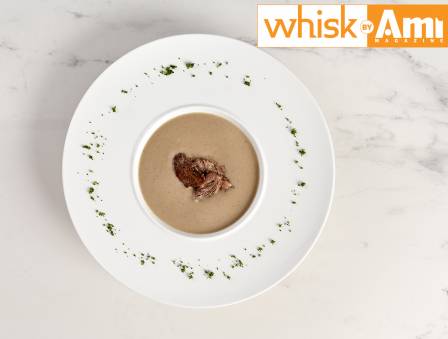 Chestnut Soup with Lamb Croutons