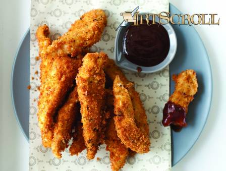 Chicken Fingers with Cranberry BBQ Sauce