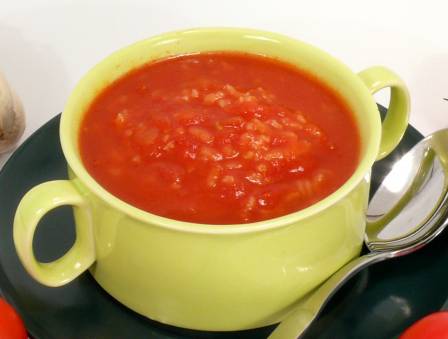 Fast and Easy Tomato and Rice Soup