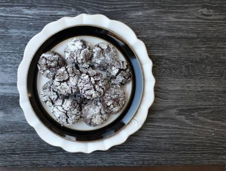 Passover Chocolate Almond Crinkle Cookies