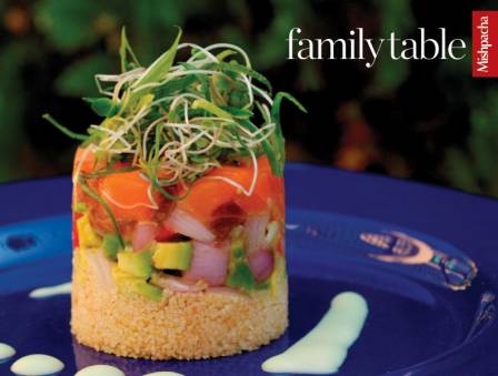 Lox, Vegetable, and Couscous Tower