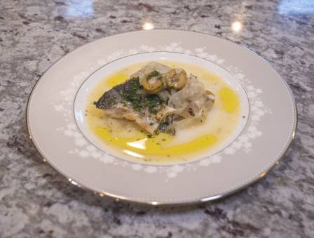 Branzino with Olives and Fennel