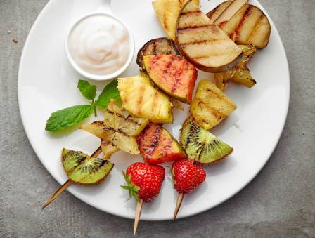 Grilled Fruits on Skewers