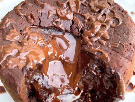 Healthier Chocolate Molten Lava Cake