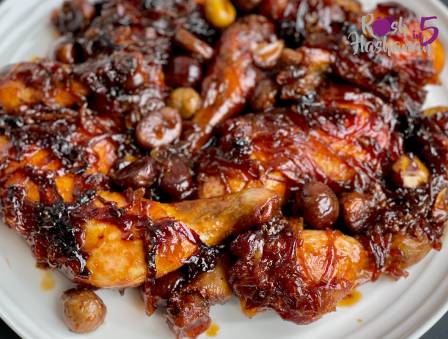 Caramelized Onion, Honey, and Chestnut Chicken