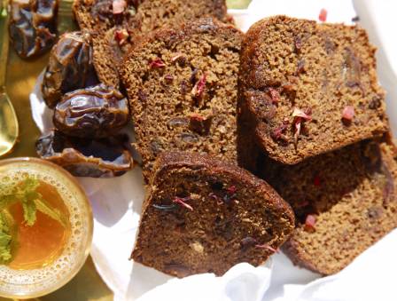 Date and Pomegranate Cake