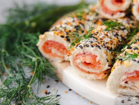 Cream Cheese, Lox, and Bagel Rolls