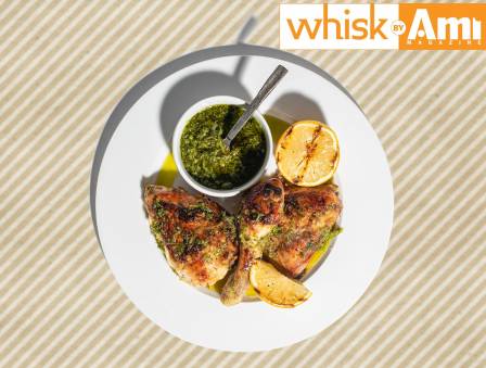 Honey Roasted Chicken with Spring Herb Chimichurri