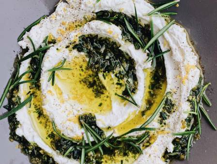 Labneh Dip with Herb Oil