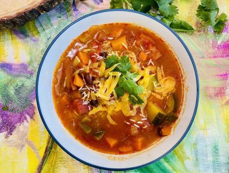Mexican Rice and Bean Soup  