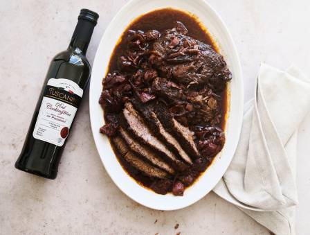 Red Wine and Date Brisket