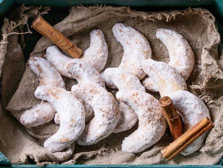 Moroccan Almond Shortbread Crescents
